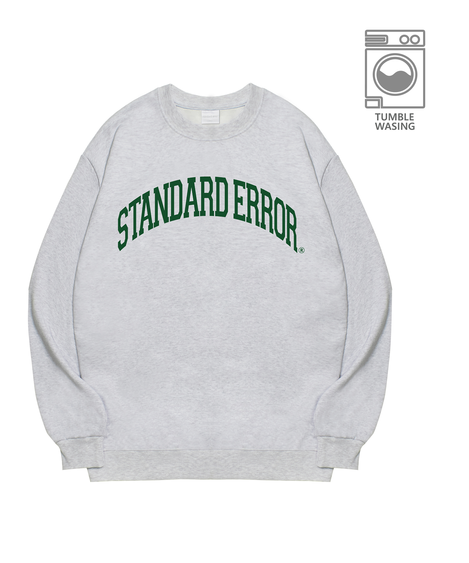 IRT127 Old School Standard Error Logo Arch Lettering Semi-Oversized Fit Sweatshirt Medium Gray