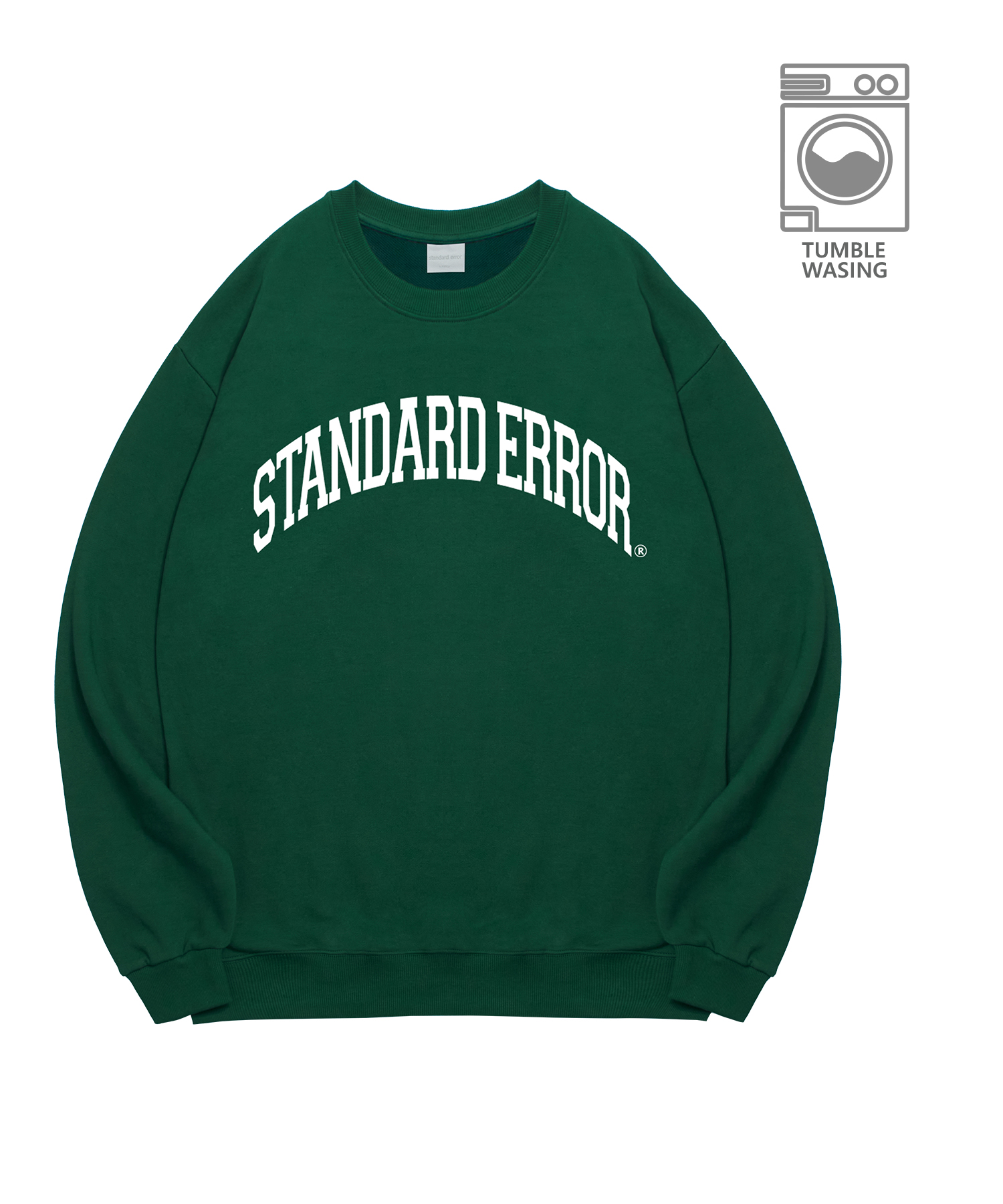 IRT127 Old School Standard Error Logo Arch Lettering Semi-Oversized Fit Sweatshirt Deep Green
