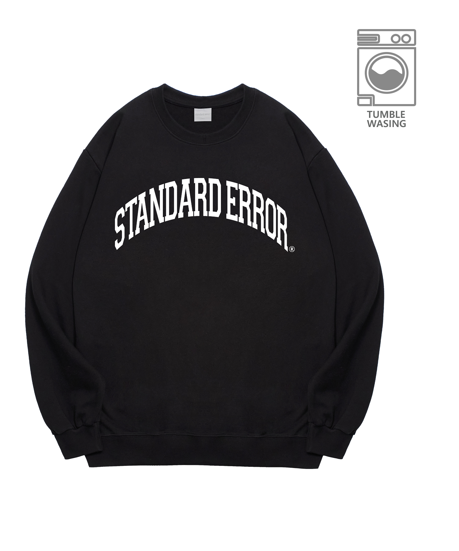 IRT127 Old School Standard Error Logo Arch Lettering Semi-Oversized Fit Sweatshirt Black