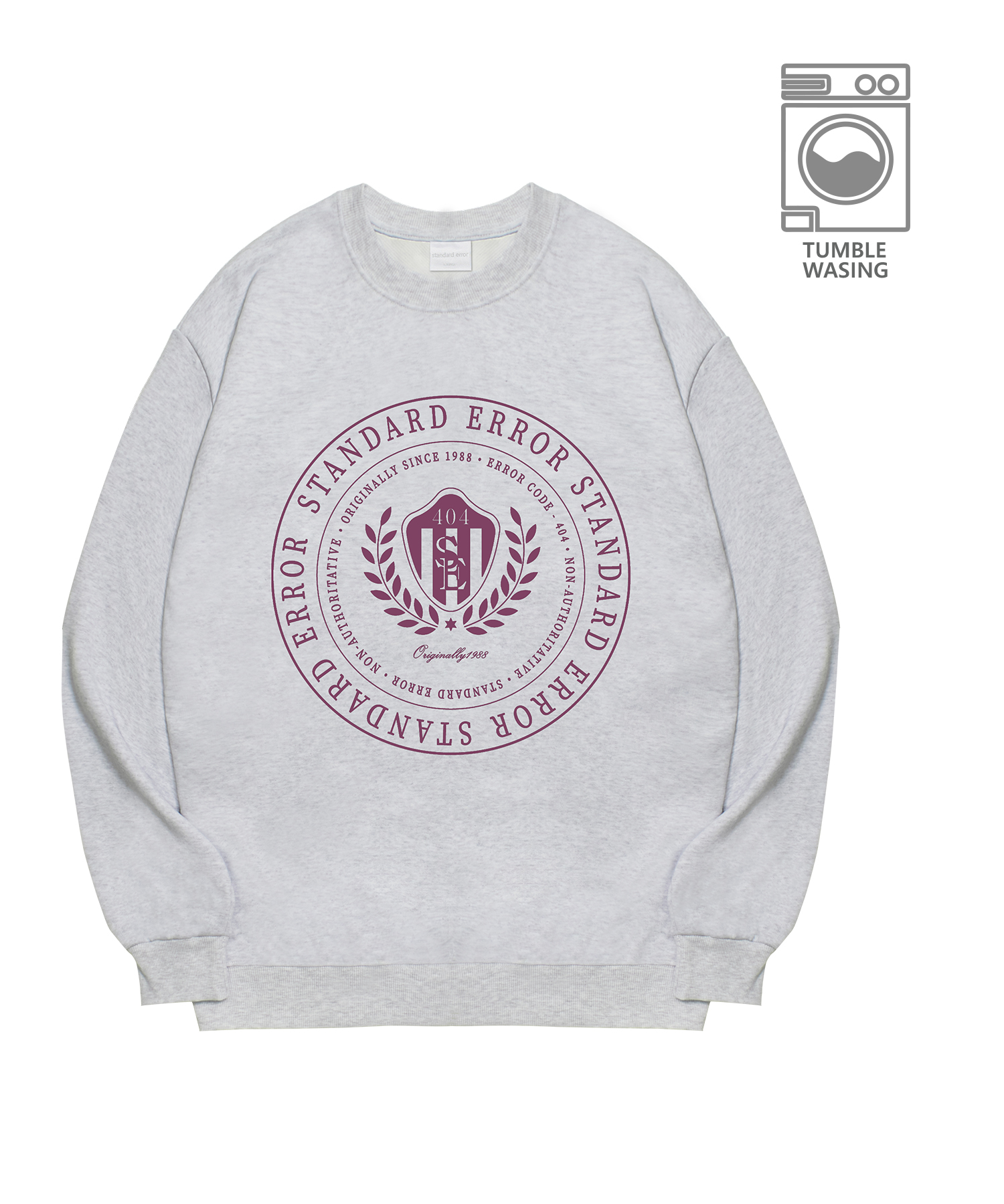 IRT177 Unisex Heritage Triple Circle Sweatshirt Medium Gray